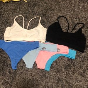 Sports bras and thongs